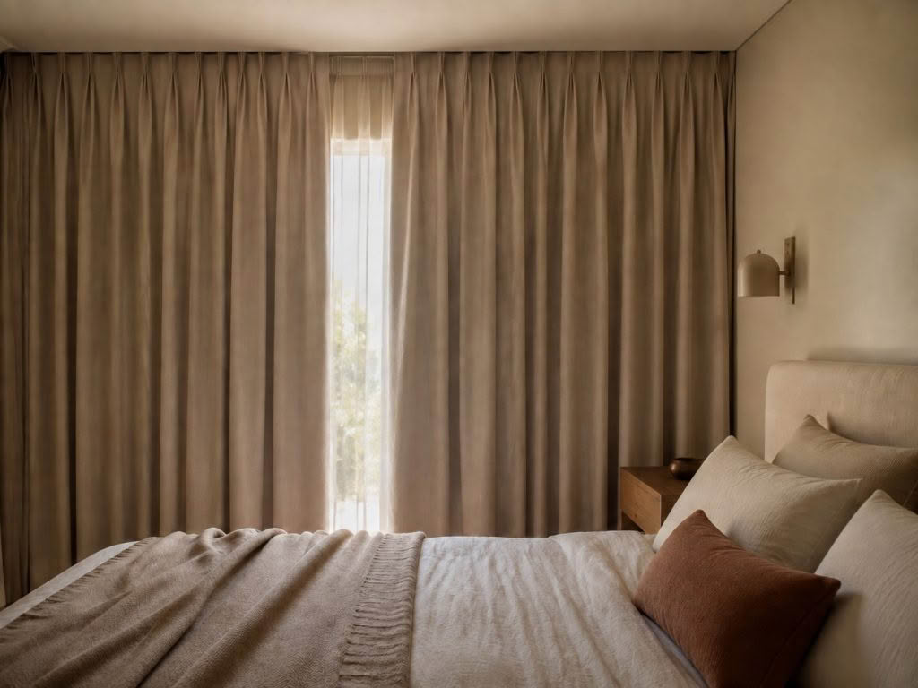 Custom curtains in bedroom Christchurch